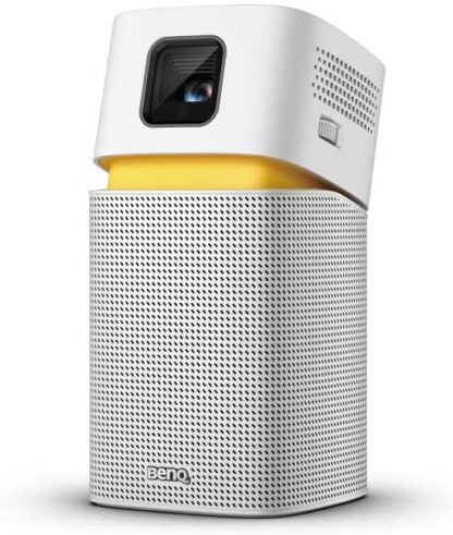 BenQ GV1 Smart, Stylish, Portable LED Projector | DLP | in-Built Battery | Wi-Fi | Hotspot | Wireless Display | Bluetooth Speaker | Unique Tilt Hinge | Auto Key Stone | 100" Projection Image | USB-C