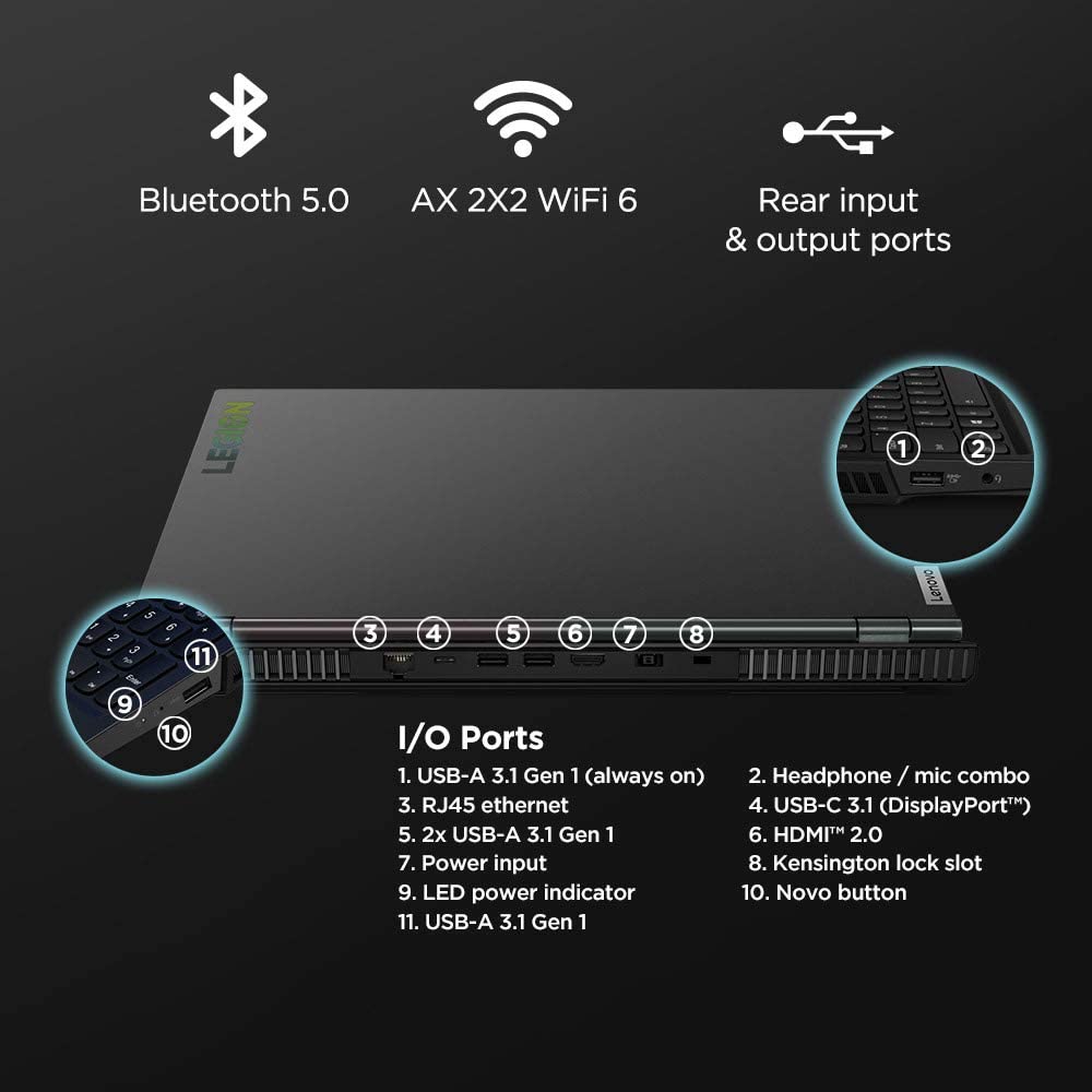 Lenovo Legion 5 10th Gen Intel Core i5 15.6 inch Full HD IPS Gaming Laptop - Image 5